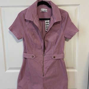 NWT Urban Outfitters light purple carpenter corduroy romper